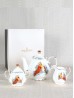 Fine Porcelain Cardinals 1000 ml Tea Pot Set With Gift Box